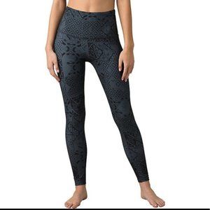 Prana Kimble Printed 7/8 Legging Chalkboard Tiles womens size XS